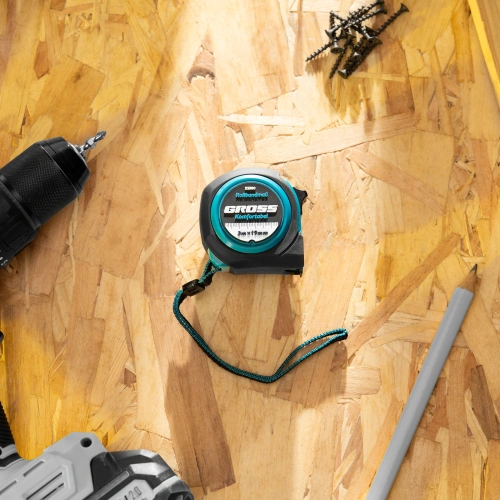 Рулетка Komfortabel 3 м х 19 мм,обрезиненный корпус Gross по ценам производителя в Краснодаре с доставкой по всей России