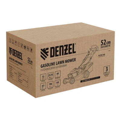 Газонокосилка бензиновая GLD-520SP-VE, 196 см3, ширина 52 см, привод, вариатор, электрический старт, 60 л Denzel купить в Москве с доставкой по всей России | ProtosMarket.ru