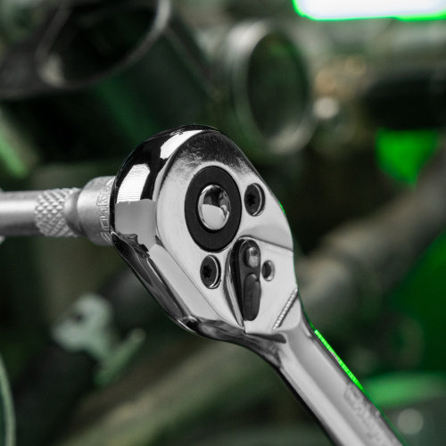 Ключ-трещотка 1/4", 45 зубьев, цельнометаллический, с быстрым сбросом, CrV, хром Сибртех по ценам производителя в Краснодаре с доставкой по всей России