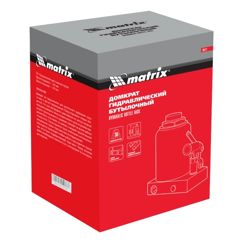 Домкрат гидравлический бутылочный, 30 т, h подъема 244-370 мм Matrix по ценам производителя в Краснодаре с доставкой по всей России