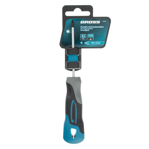 Отвертка PZ0 x 75 мм, S2, трехкомпонентная ручка Gross по ценам производителя в Краснодаре с доставкой по всей России
