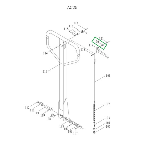 Ролик рычага управления режимом работы для гидравлических тележек AC25 по ценам производителя в Краснодаре с доставкой по всей России