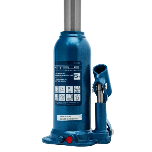 Домкрат гидравлический бутылочный, 5 т, h подъема 207-404 мм Stels по ценам производителя в Краснодаре с доставкой по всей России