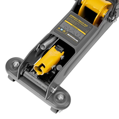 Домкрат гидравлический подкатной, 2 т, 135-385 мм, в пласт. кейсе Denzel по ценам производителя в Краснодаре с доставкой по всей России