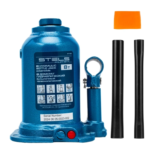 Домкрат гидравлический бутылочный телескопический, 8 т, подъем 180-410 мм Stels по ценам производителя в Краснодаре с доставкой по всей России