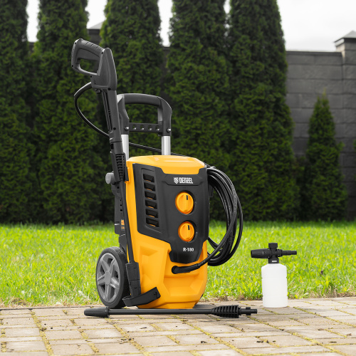Моечная машина высокого давления R-180, 2200 Вт, 180 бар, 380 л/ч, колесная Denzel по ценам производителя в Краснодаре с доставкой по всей России