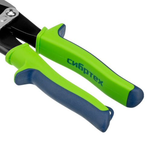 Ножницы по металлу, 250 мм, левый рез, сталь С55, двухкомпонентные рукоятки СИБРТЕХ по ценам производителя в Краснодаре с доставкой по всей России