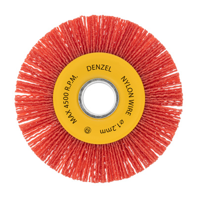 Щетка для УШМ, 125 мм, Плоская, нейлоновая щетина, посадка 22,2 мм Denzel по ценам производителя в Краснодаре с доставкой по всей России