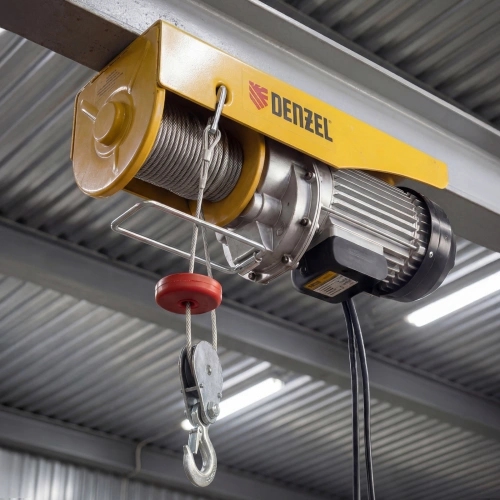 Тельфер электрический TF-1000,1 т, 1600 Вт, высота 12 м, 8 м/мин Denzel по ценам производителя в Краснодаре с доставкой по всей России