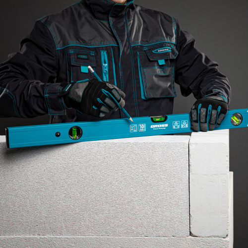 Уровень алюминиевый усиленный, 800 мм, 3 глазка Gross по ценам производителя в Краснодаре с доставкой по всей России