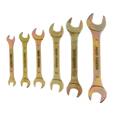 Набор ключей рожковых 6-17 мм, 6 шт, желтый цинк Сибртех по ценам производителя в Краснодаре с доставкой по всей России