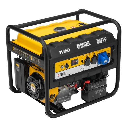 Генератор бензиновый PS 80 EA, 8.0 кВт, 230 В, 25 л, коннектор автоматики, электростартер Denzel по ценам производителя в Краснодаре с доставкой по всей России