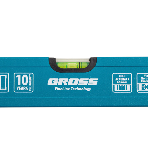 Уровень алюминиевый усиленный, 600 мм, 3 глазка Gross по ценам производителя в Краснодаре с доставкой по всей России