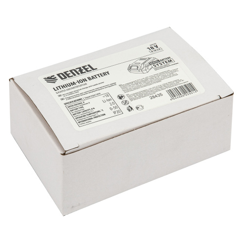 Батарея аккумуляторная B-18-2.0, Li-Ion, 18 В, 2,0 Ач Denzel по ценам производителя в Краснодаре с доставкой по всей России
