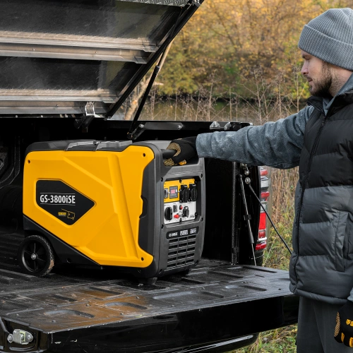 Генератор инверторный GS-3800iSE, 3,8 кВт, 230 В, закрытый корпус,электростартер Denzel по ценам производителя в Краснодаре с доставкой по всей России