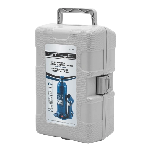 Домкрат гидравлический бутылочный, 6 т, h подъема 207-404 мм, в пластиковом кейсе Stels по ценам производителя в Краснодаре с доставкой по всей России