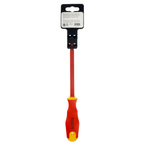 Отвертка диэлектрическая SL6.5 х 150 мм, CrV, до 1000 В, двухкомпонентная рукоятка Сибртех по ценам производителя в Краснодаре с доставкой по всей России