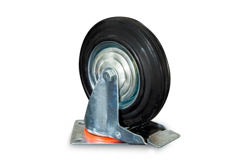 Колесо поворотное резина SCb 80 200 мм с тормозом (Y) по ценам производителя в Краснодаре с доставкой по всей России