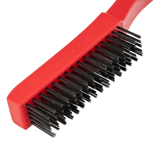 Щетка зачистная пятирядная, закаленная прямая проволока с пластиковой ручкой Matrix по ценам производителя в Краснодаре с доставкой по всей России