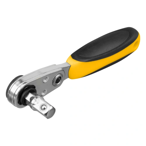 Ключ-трещотка для бит 1/4", 52 зуба, CrMo, адаптер для торцевых головок Denzel по ценам производителя в Краснодаре с доставкой по всей России