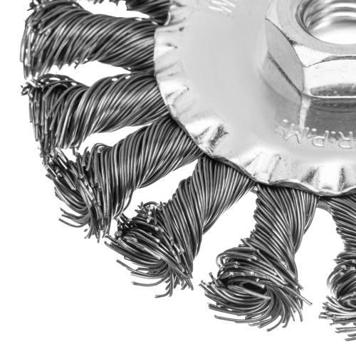 Щетка для УШМ 100 мм, М14, плоская, крученая проволока 0.5 мм Matrix по ценам производителя в Краснодаре с доставкой по всей России