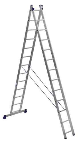 Лестница 2-х секционная алюминиевая 2*13 по ценам производителя в Краснодаре с доставкой по всей России