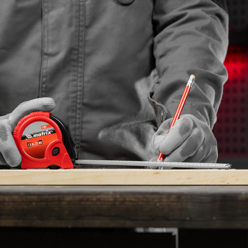 Рулетка Rubber,7,5 м х 25 мм,обрезиненный корпус Matrix по ценам производителя в Краснодаре с доставкой по всей России