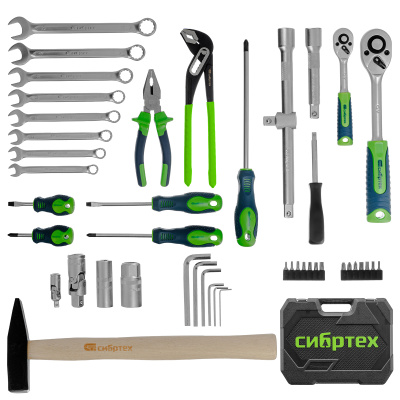 Набор инструментов, 1/2", 1/4", пластиковый кейс 76 предметов Сибртех по ценам производителя в Краснодаре с доставкой по всей России