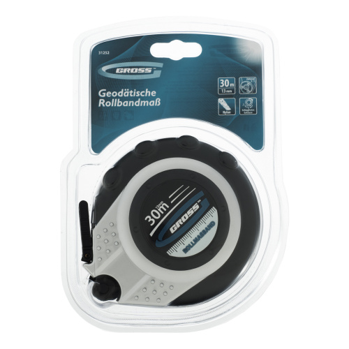 Рулетка геодезическая 30 м х 13 мм, закрытый корпус, металлическая лента, нейлон Gross по ценам производителя в Краснодаре с доставкой по всей России