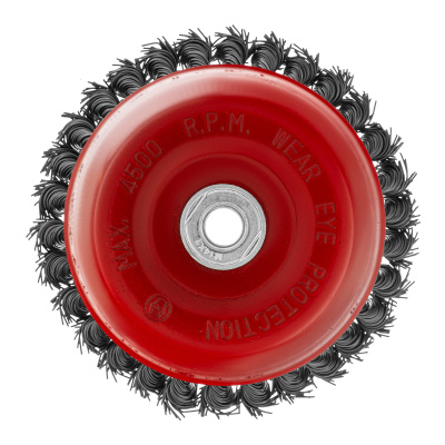 Щетка для УШМ, 150 мм, М14, "чашка", крученая проволока 0.8 мм Matrix по ценам производителя в Краснодаре с доставкой по всей России