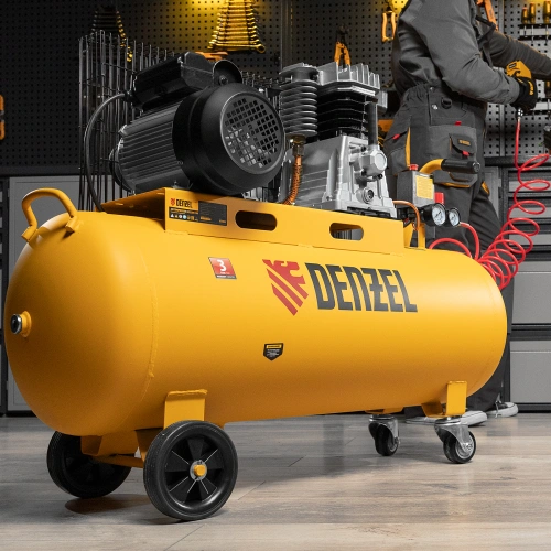 Компрессор воздушный BCI2300/100, ременный привод, 2.3 кВт, 100 литров, 400 л/мин Denzel по ценам производителя в Краснодаре с доставкой по всей России