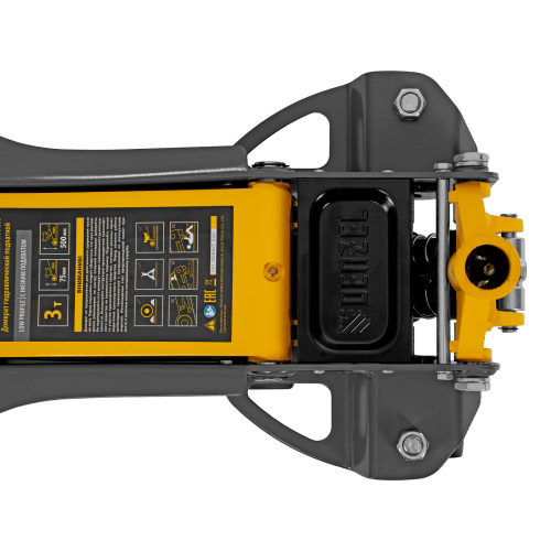 Домкрат гидравлический подкатной, 3 т, 75-500 мм, быстрый подъем, низкий подхват, проф. Denzel по ценам производителя в Краснодаре с доставкой по всей России