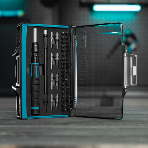 Отвертка с набором бит и торцевых головок для точных работ, гибкий привод, 48 шт, CrMo Gross по ценам производителя в Краснодаре с доставкой по всей России