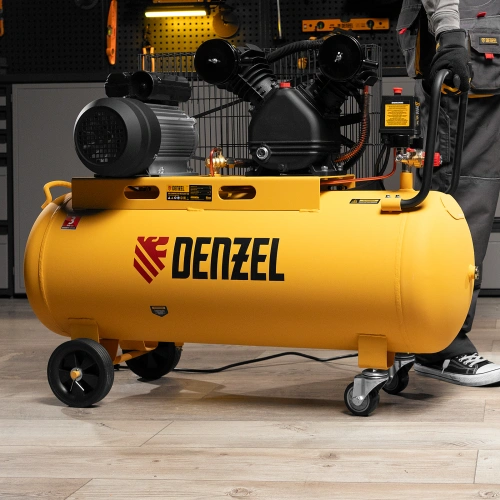 Компрессор воздушный BCV2200/100, ременный привод, 2.2 кВт, 100 литров, 370 л/мин Denzel купить в Москве с доставкой по всей России | ProtosMarket.ru