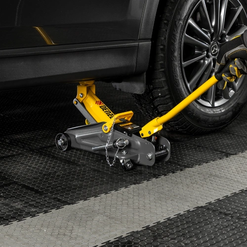 Домкрат гидравлический подкатной с фиксатором, 2 т, 130-330 мм Denzel по ценам производителя в Краснодаре с доставкой по всей России