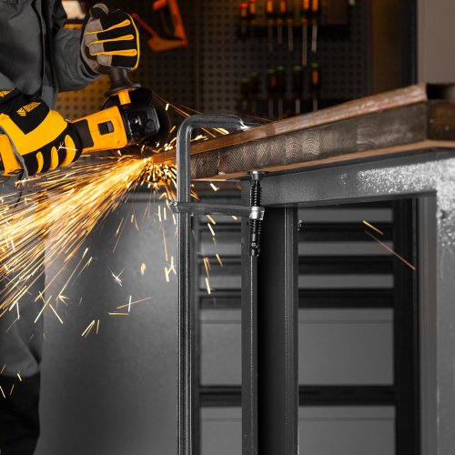 Струбцина F-образная, 100x600мм, кованая Denzel по ценам производителя в Краснодаре с доставкой по всей России