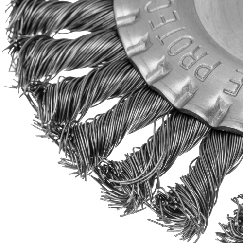 Щетка для УШМ 150 мм, посадка 22.2 мм, плоская, крученая металлическая проволока Сибртех по ценам производителя в Краснодаре с доставкой по всей России