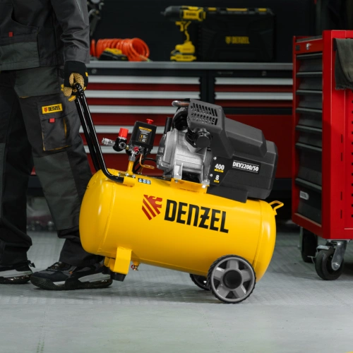 Компрессор воздушный DKV2200/50, Х-PRO 2.2 кВт, 400 л/мин, 50 л Denzel по ценам производителя в Краснодаре с доставкой по всей России