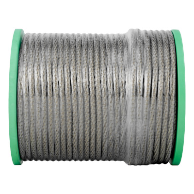 Трос металлополимерный прозрачный ПР-8.0, толщина 8.0 мм, катушка 100 метров Сибртех по ценам производителя в Краснодаре с доставкой по всей России