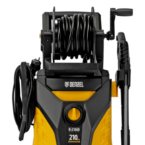 Моечная машина высокого давления R-210iD, 2600 Вт, 210 бар, 8.0 л/мин, асинхронный двигатель, барабан Denzel по ценам производителя в Краснодаре с доставкой по всей России