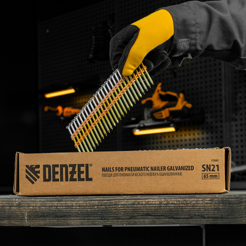 Гвозди для пнев. нейлера (оцинк.) длина - 65 мм, диам. - 2,9 мм, 2000 шт. Denzel по ценам производителя в Краснодаре с доставкой по всей России
