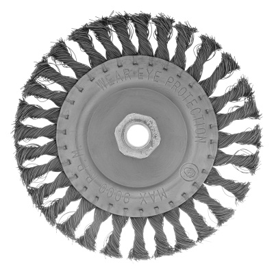 Щетка для УШМ 150 мм, М14, плоская, крученая проволока 0.35 мм Matrix по ценам производителя в Краснодаре с доставкой по всей России