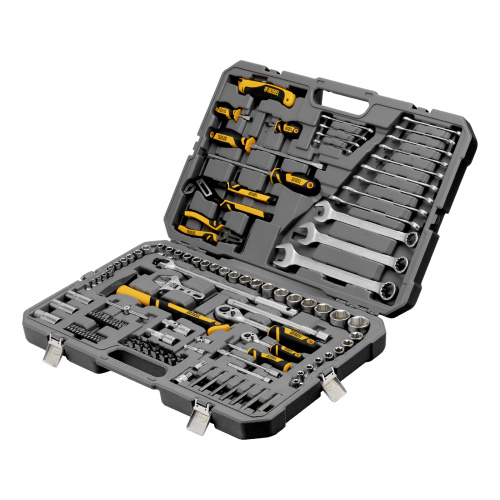 Набор инструментов, 1/2", 1/4", CrV, S2, пластиковый кейс, 122 предмета Denzel по ценам производителя в Краснодаре с доставкой по всей России
