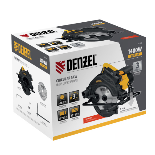 Пила циркулярная CSH-185, 1400 Вт, 185 мм Denzel по ценам производителя в Краснодаре с доставкой по всей России