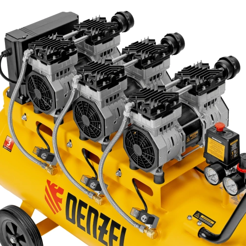 Компрессор безмасляный, малошумный  DLS 2250/100, 2250 Вт, 3x750, 100 л, 410 л/мин блок управления/ Denzel по ценам производителя в Краснодаре с доставкой по всей России