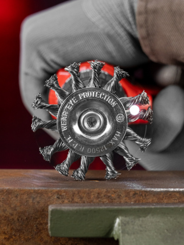 Щетка для дрели, 75 мм, плоская со шпилькой, крученая металлическая проволока Matrix по ценам производителя в Краснодаре с доставкой по всей России