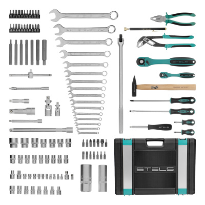 Набор инструментов, 1/4", 1/2", Cr-V, S2, усиленный кейс, 119 предметов Stels по ценам производителя в Краснодаре с доставкой по всей России