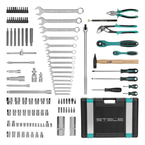 Набор инструментов, 1/4", 1/2", Cr-V, S2, усиленный кейс, 119 предметов Stels по ценам производителя в Краснодаре с доставкой по всей России