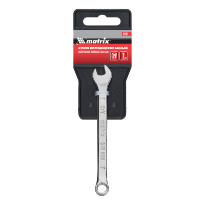 Ключ комбинированный, 7 мм, CrV, полированный хром Matrix по ценам производителя в Краснодаре с доставкой по всей России