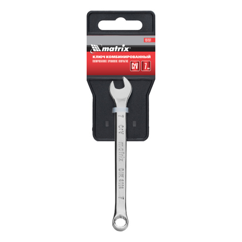 Ключ комбинированный, 7 мм, CrV, полированный хром Matrix по ценам производителя в Краснодаре с доставкой по всей России